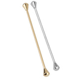 Maxbell 2pcs French Style Barbell Pin Necktie Clip Bar Wedding Party Suit Ornament