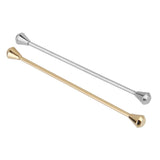 Maxbell 2pcs French Style Barbell Pin Necktie Clip Bar Wedding Party Suit Ornament