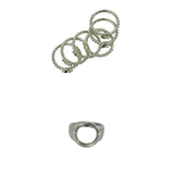 Maxbell 7pcs Brass Blank Bezel Adjustable Ring Peg Moun Flower Cup DIY Filigree Ring