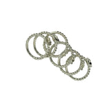 Maxbell 7pcs Brass Blank Bezel Adjustable Ring Peg Moun Flower Cup DIY Filigree Ring