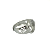 Maxbell 7pcs Brass Blank Bezel Adjustable Ring Peg Moun Flower Cup DIY Filigree Ring