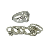 Maxbell 7pcs Brass Blank Bezel Adjustable Ring Peg Moun Flower Cup DIY Filigree Ring