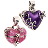Maxbell 2pcs Love Heart Urn Cremation Keepsake Pendant Memorial Jewelry Casket