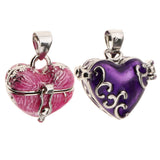 Maxbell 2pcs Love Heart Urn Cremation Keepsake Pendant Memorial Jewelry Casket