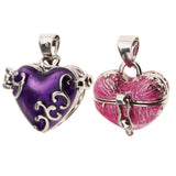 Maxbell 2pcs Love Heart Urn Cremation Keepsake Pendant Memorial Jewelry Casket