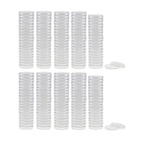 Maxbell 200pcs Clear Round Plastic Coin Capsules Container Storage Holder Case 38mm