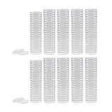 Maxbell 200pcs Clear Round Plastic Coin Capsules Container Storage Holder Case 38mm