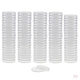 Maxbell 200pcs Clear Round Plastic Coin Capsules Container Storage Holder Case 38mm