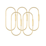 Maxbell 5 Pieces Brass Screw Lock Keychain Ring Clip Tool Hook Clasp O shape