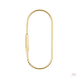 Maxbell 5 Pieces Brass Screw Lock Keychain Ring Clip Tool Hook Clasp O shape