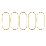 Maxbell 5 Pieces Brass Screw Lock Keychain Ring Clip Tool Hook Clasp O shape