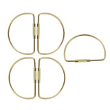 Maxbell 5 Pieces Brass Screw Lock Keychain Ring Clip Tool Hook Clasp D shape