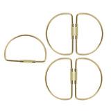 Maxbell 5 Pieces Brass Screw Lock Keychain Ring Clip Tool Hook Clasp D shape