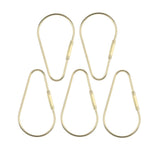 Maxbell 5 Pieces Brass Screw Lock Keychain Ring Clip Tool Hook Clasp Big A shape