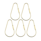 Maxbell 5 Pieces Brass Screw Lock Keychain Ring Clip Tool Hook Clasp Big A shape