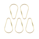 Maxbell 5 Pieces Brass Screw Lock Keychain Ring Clip Tool Hook Clasp Small A shape