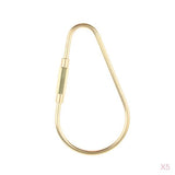 Maxbell 5 Pieces Brass Screw Lock Keychain Ring Clip Tool Hook Clasp Small A shape