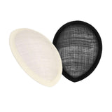 Maxbell 2 Pcs Tear Drop Fascinator Millinery Hat Base Creamy White and Black Color