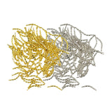 Maxbell 200Pcs Brass Curved Twist Bar Connector Jewelry Making Findings White K&Gold