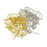 Maxbell 200Pcs Brass Curved Twist Bar Connector Jewelry Making Findings White K&Gold