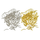 Maxbell 200Pcs Brass Curved Twist Bar Connector Jewelry Making Findings White K&Gold