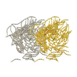 Maxbell 200Pcs Brass Curved Twist Bar Connector Jewelry Making Findings White K&Gold