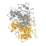 Maxbell 40 Pcs Pendant Pinch Bails Connector Clasps DIY Jewelry Making 14mm + 8mm