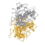 Maxbell 40 Pcs Pendant Pinch Bails Connector Clasps DIY Jewelry Making 14mm + 8mm