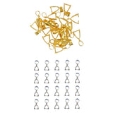 Maxbell 40 Pcs Pendant Pinch Bails Connector Clasps DIY Jewelry Making 14mm + 8mm