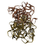 Maxbell 100x Copper, Bronze Color Earring Leverback Earring Findings Coil 17x11x5mm