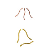 Maxbell 100 Pcs Engraved Pattern Tube Swirl Noodle Brass Beads DIY Jewelry 24mm