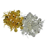 Maxbell 200Pcs Blank Pad Stud Earring Post Ear Stud Gold+Silver White Earbob Metal