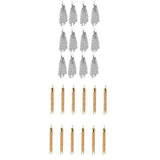 Maxbell 24Pcs Tassel Pendant Necklace DIY Craft For Jewelry Making Light Gold&Silver