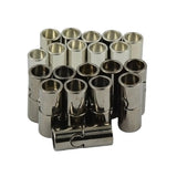 Maxbell 20Sets Jet Leather Glue In 7 mm Tube Barrel Magnetic Slide Clasp White&Black