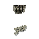 Maxbell 20Sets Jet Leather Glue In 7 mm Tube Barrel Magnetic Slide Clasp White&Black
