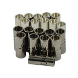 Maxbell 20Sets Jet Leather Glue In 7 mm Tube Barrel Magnetic Slide Clasp White&Black