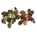 Maxbell 24x Clip On Earring with Pad for Gluing Finding Jewelry Making Bronze&Copper
