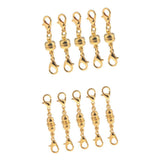 Maxbell 10 Piece Magnetic Clasps Hooks Drum Shape DIY Jewelry Findings Crafts Gold