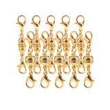 Maxbell 10 Piece Magnetic Clasps Hooks Drum Shape DIY Jewelry Findings Crafts Gold