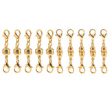 Maxbell 10 Piece Magnetic Clasps Hooks Drum Shape DIY Jewelry Findings Crafts Gold