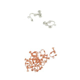 Maxbell 24Pcs Non-Piercing Screw Earring Clip Flat Hook DIY Craft Findings 2 Colors