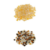 Maxbell 500Pieces Vitreous Glass Mosaic Tiles for Arts DIY Crafts Light Orange&Brown