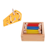 Maxbell Wooden Montessori Toys - Cheese Maze & Color Box, Kids Practical Life Toys