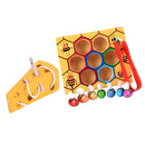 Maxbell Wooden Montessori Toys - Cheese Maze & Bee Box, Kids Practical Life Toys