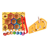 Maxbell Wooden Montessori Toys - Cheese Maze & Bee Box, Kids Practical Life Toys