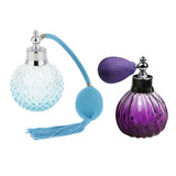 Maxbell 2pcs Vintage Glass Perfume Bottle Spray Atomizer Gift Blue & Purple 100ML