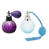 Maxbell 2pcs Vintage Glass Perfume Bottle Spray Atomizer Gift Blue & Purple 100ML