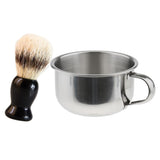 Maxbell Men's Shaving Brush Stainless Stain Bowl Cup Salon Barber Beard Shave Set