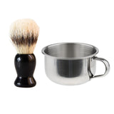 Maxbell Men's Shaving Brush Stainless Stain Bowl Cup Salon Barber Beard Shave Set