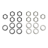 Maxbell 10 Pieces Electric Guitar Bass Jack Output Socket Nuts Washers